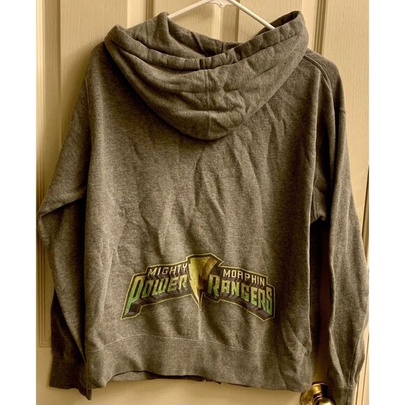 Mighty Morphin Power Rangers Zip Up Hoodie Jacket Adult Medium Hot Topic‎ Rare - Picture 3 of 4